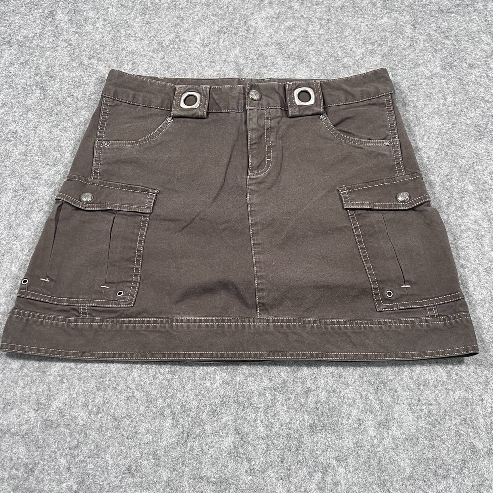 Athleta Brown Take A Hike Activewear Mini Cargo Hiking Skirt Women's Size 6